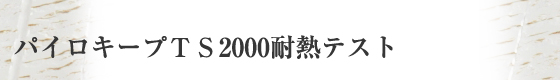 パイロキープTS2000耐熱テスト｜株式会社彩色工房